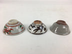Japanese Ceramic Sake Cup 3pc Set Vtg Boxed Pottery Sakazuki Guinomi PX580
