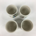 Japanese Ceramic Sake Cup 4pc Set Vtg Boxed Miho Ochiko Guinomi PX593