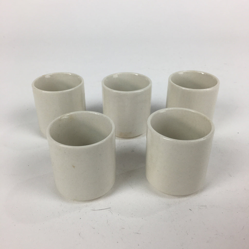 Japanese Ceramic Sake Cup 5pc Set Vtg Boxed Miho Ochiko Guinomi PX592