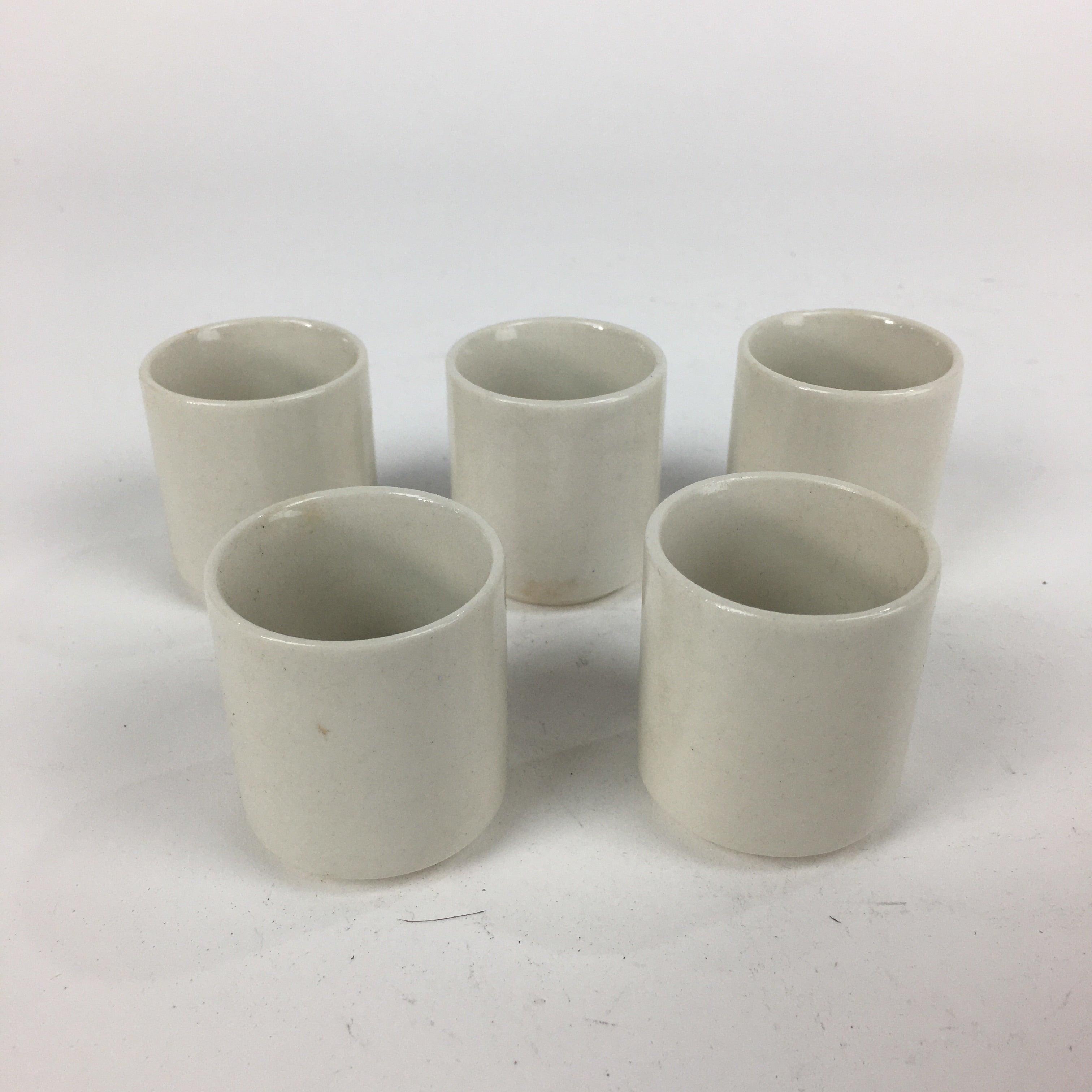 Japanese Ceramic Sake Cup 5pc Set Vtg Boxed Miho Ochiko Guinomi PX592