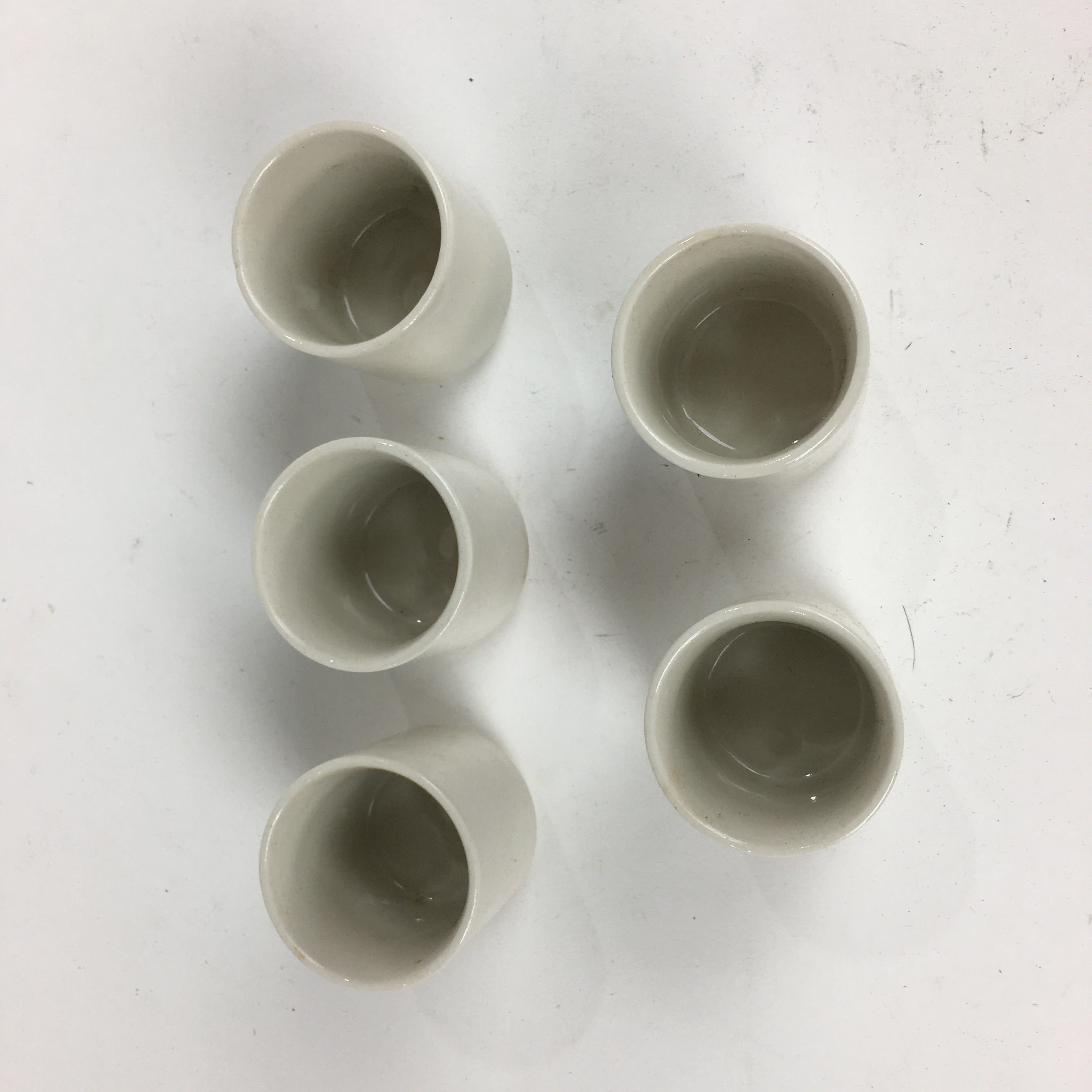 Japanese Ceramic Sake Cup 5pc Set Vtg Boxed Miho Ochiko Guinomi PX592