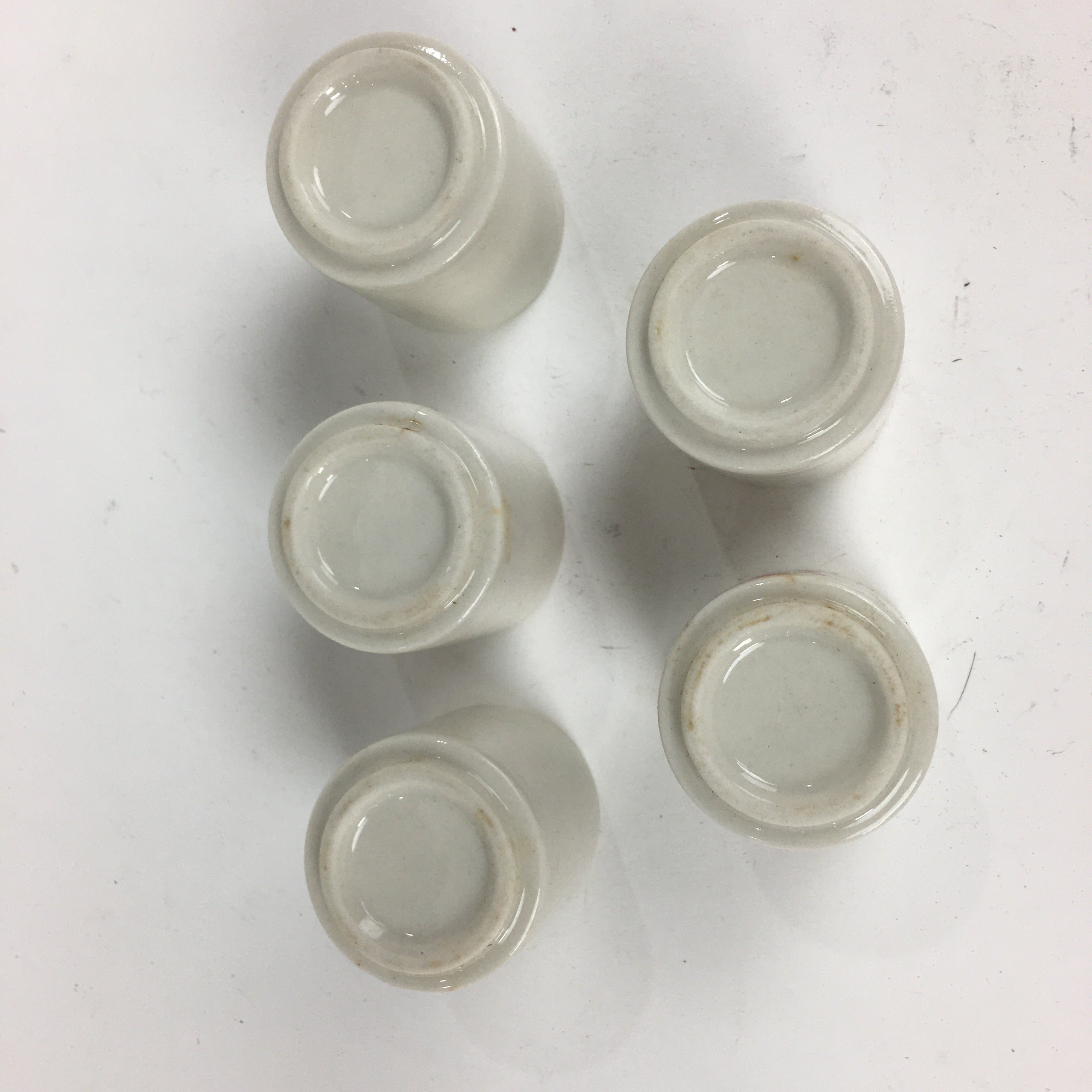 Japanese Ceramic Sake Cup 5pc Set Vtg Boxed Miho Ochiko Guinomi PX592