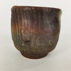 Japanese Ceramic Sake Cup Bizen Ware Vtg Guinomi Ochoko Doyaki Brawn GU901