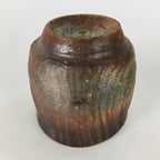 Japanese Ceramic Sake Cup Bizen Ware Vtg Guinomi Ochoko Doyaki Brawn GU901
