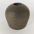 Japanese Ceramic Sake Cup Echizen Ware Vtg Guinomi Ochoko Brown Glaze GU899