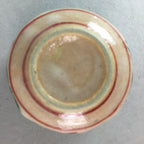 Japanese Ceramic Sake Cup Guinomi Sakazuki Vtg Floral Pottery Crackle GU555