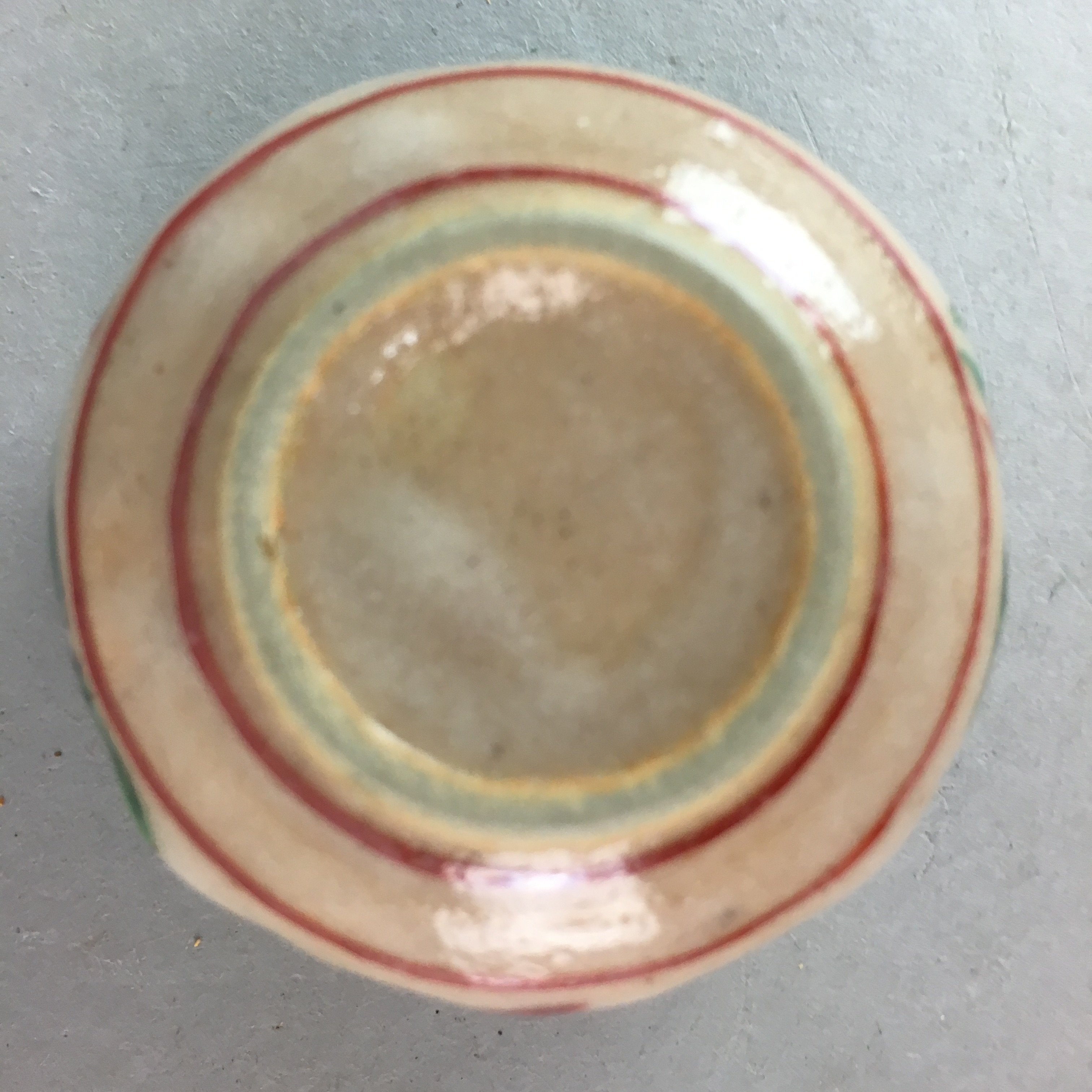 Japanese Ceramic Sake Cup Guinomi Sakazuki Vtg Floral Pottery Crackle GU555