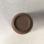 Japanese Ceramic Sake Cup Guinomi Sakazuki Vtg Pottery Brown Gray GU834