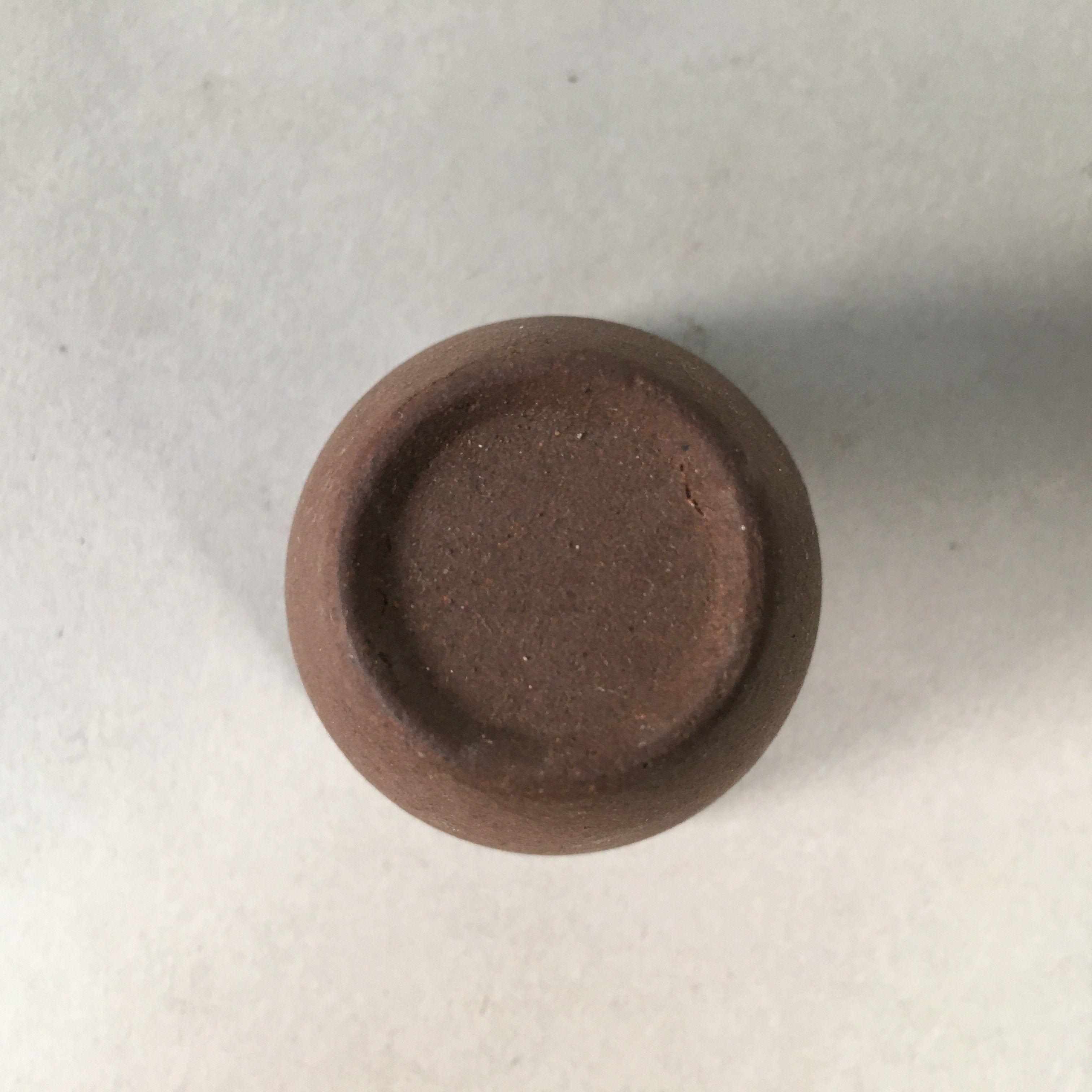 Japanese Ceramic Sake Cup Guinomi Sakazuki Vtg Pottery Brown Gray GU834