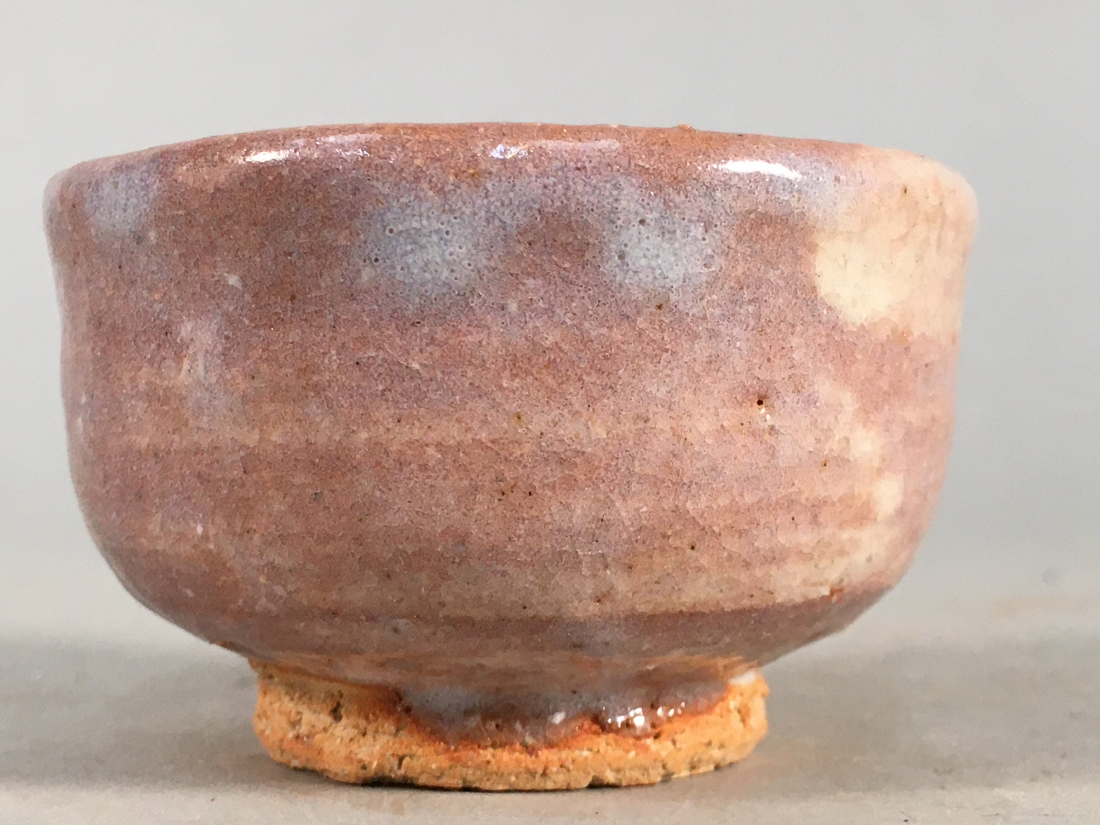 Japanese Ceramic Sake Cup Guinomi Sakazuki Vtg Pottery Brush Mark GU815