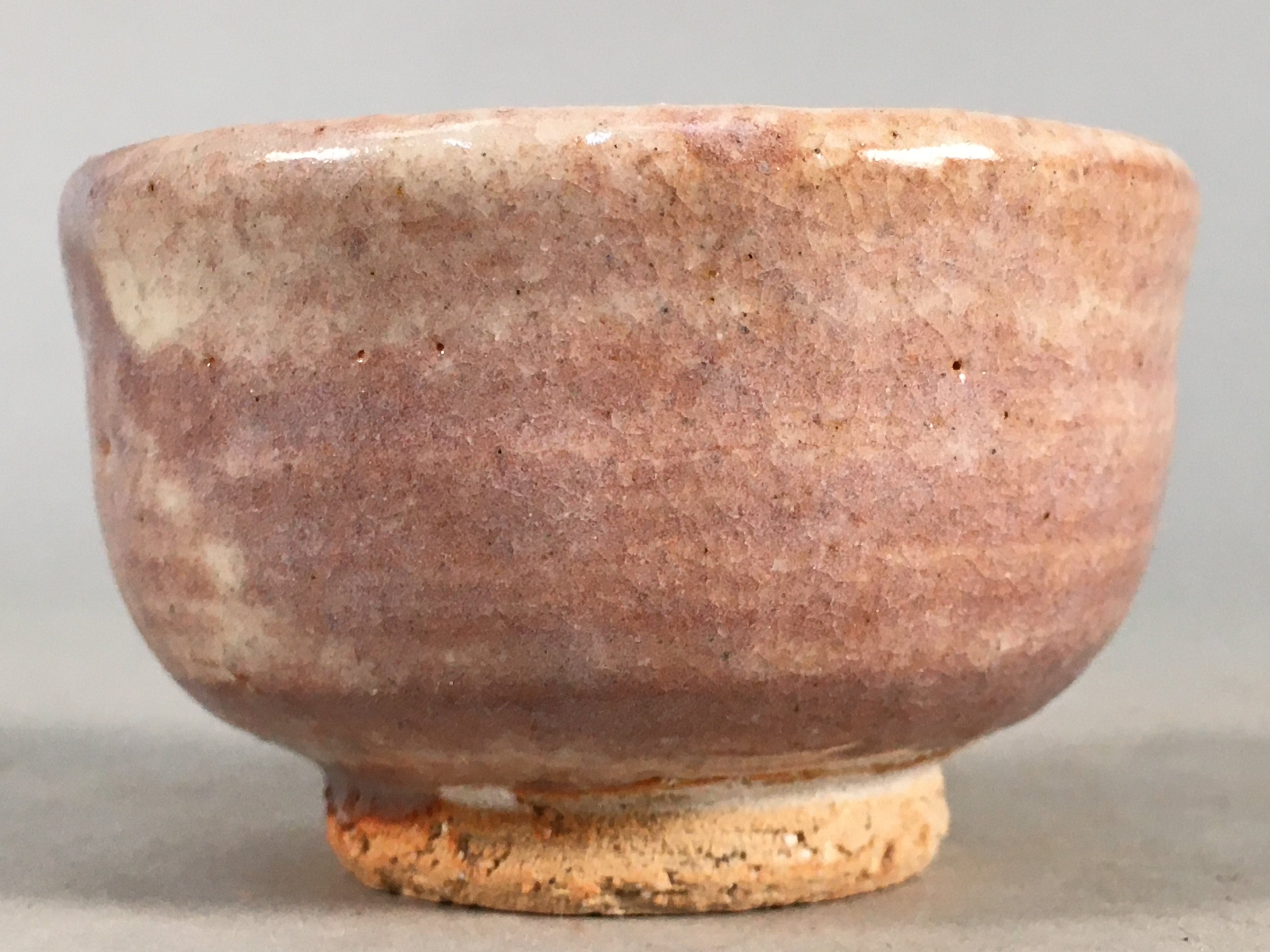 Japanese Ceramic Sake Cup Guinomi Sakazuki Vtg Pottery Brush Mark GU815