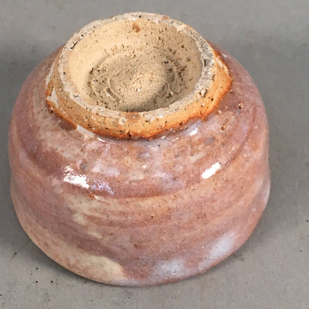 Japanese Ceramic Sake Cup Guinomi Sakazuki Vtg Pottery Brush Mark GU815