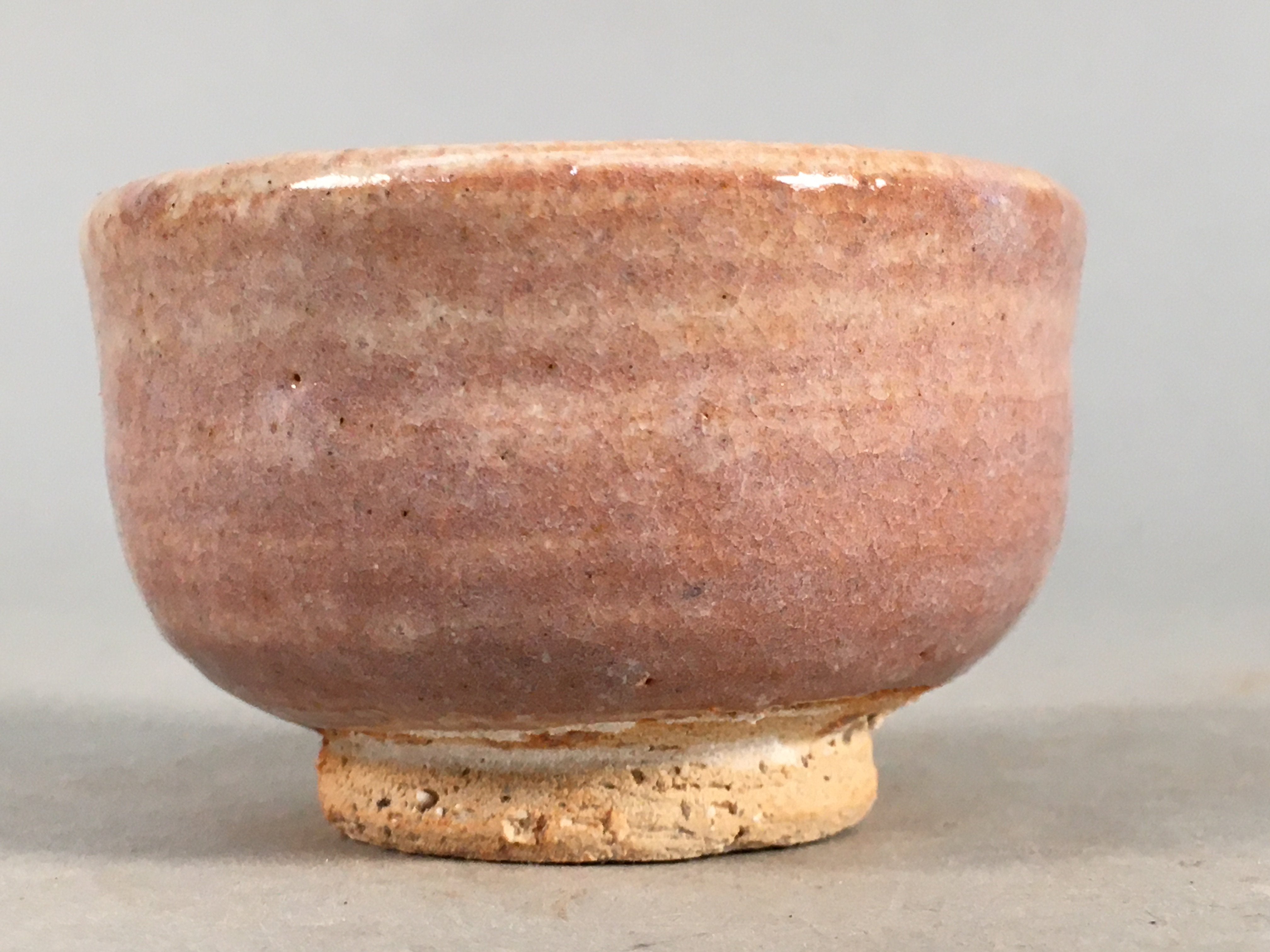 Japanese Ceramic Sake Cup Guinomi Sakazuki Vtg Pottery Brush Mark GU815