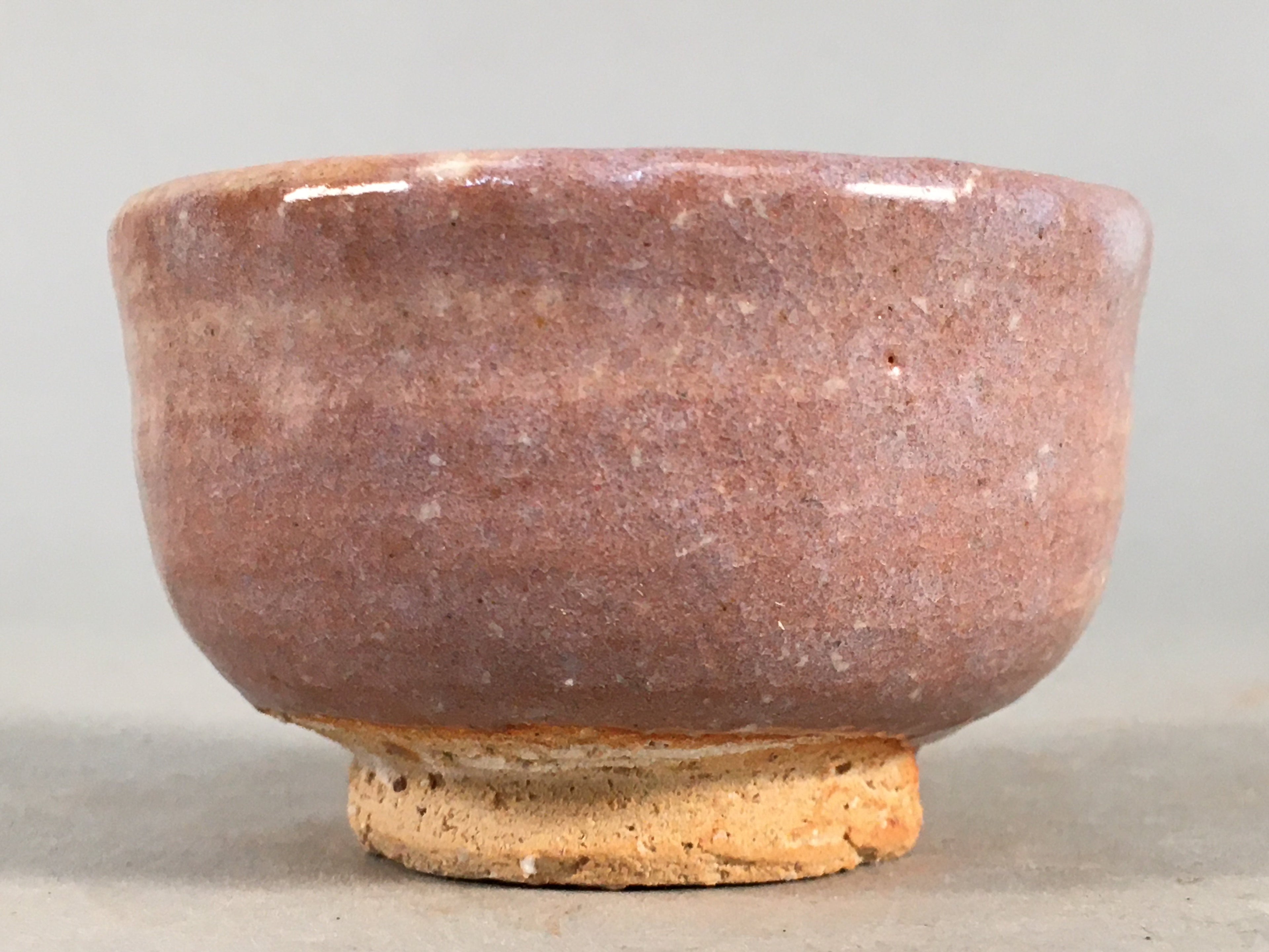 Japanese Ceramic Sake Cup Guinomi Sakazuki Vtg Pottery Brush Mark GU815