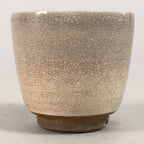 Japanese Ceramic Sake Cup Guinomi Sakazuki Vtg Pottery Crackle Glaze GU818