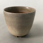 Japanese Ceramic Sake Cup Guinomi Sakazuki Vtg Pottery Crackle Glaze GU818