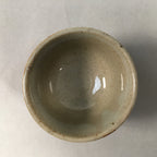 Japanese Ceramic Sake Cup Guinomi Sakazuki Vtg Pottery Gray Crackle GU878