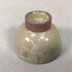 Japanese Ceramic Sake Cup Guinomi Sakazuki Vtg Pottery Gray Crackle GU878