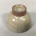 Japanese Ceramic Sake Cup Guinomi Sakazuki Vtg Pottery Gray Crackle GU878