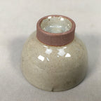 Japanese Ceramic Sake Cup Guinomi Sakazuki Vtg Pottery Gray Crackle GU879