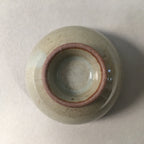 Japanese Ceramic Sake Cup Guinomi Sakazuki Vtg Pottery Gray Crackle GU879