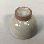 Japanese Ceramic Sake Cup Guinomi Sakazuki Vtg Pottery Gray Crackle GU879