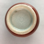 Japanese Ceramic Sake Cup Guinomi Sakazuki Vtg Pottery Gray Kanji Crackle GU739