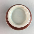 Japanese Ceramic Sake Cup Guinomi Sakazuki Vtg Pottery Gray Kanji Crackle GU740