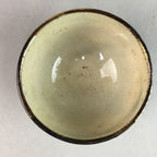 Japanese Ceramic Sake Cup Guinomi Sakazuki Vtg Pottery Gray Rough Crackle GU735