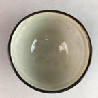 Japanese Ceramic Sake Cup Guinomi Sakazuki Vtg Pottery Gray Rough Crackle GU738