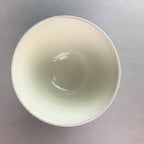 Japanese Ceramic Sake Cup Guinomi Sakazuki Vtg Pottery Leaf Design TC156