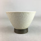 Japanese Ceramic Sake Cup Guinomi Sakazuki Vtg Pottery Leaf Design TC159