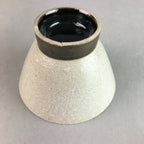 Japanese Ceramic Sake Cup Guinomi Sakazuki Vtg Pottery Leaf Design TC159