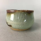 Japanese Ceramic Sake Cup Lipped Guinomi Sakazuki Vtg Pottery Gray GU717