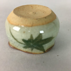 Japanese Ceramic Sake Cup Lipped Guinomi Sakazuki Vtg Pottery Gray GU717