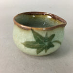 Japanese Ceramic Sake Cup Lipped Guinomi Sakazuki Vtg Pottery Gray GU717