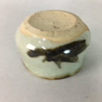 Japanese Ceramic Sake Cup Lipped Guinomi Sakazuki Vtg Pottery Gray GU719