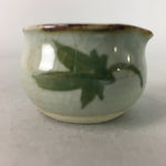 Japanese Ceramic Sake Cup Lipped Guinomi Sakazuki Vtg Pottery Gray GU726