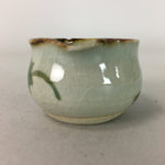 Japanese Ceramic Sake Cup Lipped Guinomi Sakazuki Vtg Pottery Gray GU726