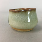 Japanese Ceramic Sake Cup Lipped Guinomi Sakazuki Vtg Pottery Gray GU727