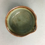 Japanese Ceramic Sake Cup Lipped Guinomi Sakazuki Vtg Pottery Gray GU727