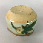 Japanese Ceramic Sake Cup Lipped Guinomi Sakazuki Vtg Pottery Gray GU727