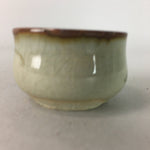 Japanese Ceramic Sake Cup Lipped Guinomi Sakazuki Vtg Pottery Gray GU728