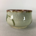 Japanese Ceramic Sake Cup Lipped Guinomi Sakazuki Vtg Pottery Gray GU728