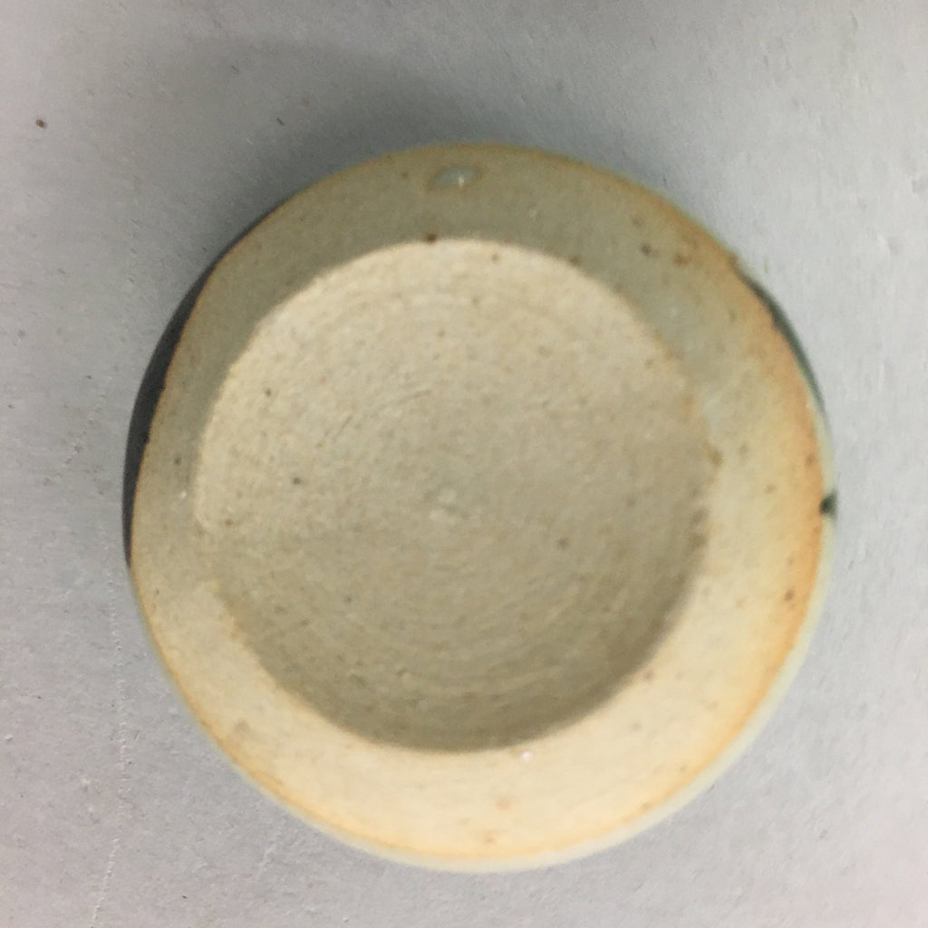 Japanese Ceramic Sake Cup Lipped Guinomi Sakazuki Vtg Pottery Gray GU729