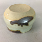 Japanese Ceramic Sake Cup Lipped Guinomi Sakazuki Vtg Pottery Gray GU729