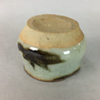 Japanese Ceramic Sake Cup Lipped Guinomi Sakazuki Vtg Pottery Gray GU730