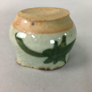 Japanese Ceramic Sake Cup Lipped Guinomi Sakazuki Vtg Pottery Gray GU730