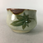 Japanese Ceramic Sake Cup Lipped Guinomi Sakazuki Vtg Pottery Gray GU731