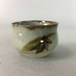 Japanese Ceramic Sake Cup Lipped Guinomi Sakazuki Vtg Pottery Gray GU731